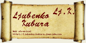 Ljubenko Kubura vizit kartica